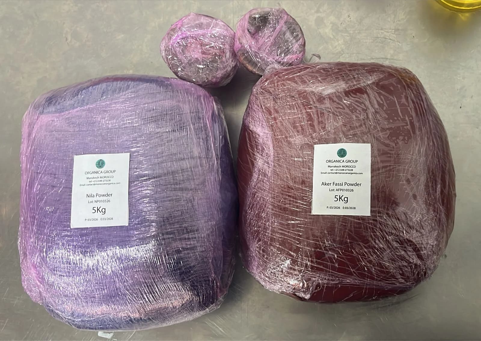Moroccan organica production line with bulk black soap, ghassoul and scrubs